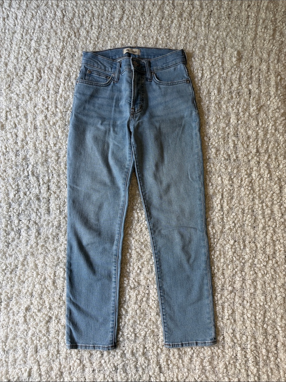 Madewell The Mid-Rise Perfect Vintage Jean light blue jeans